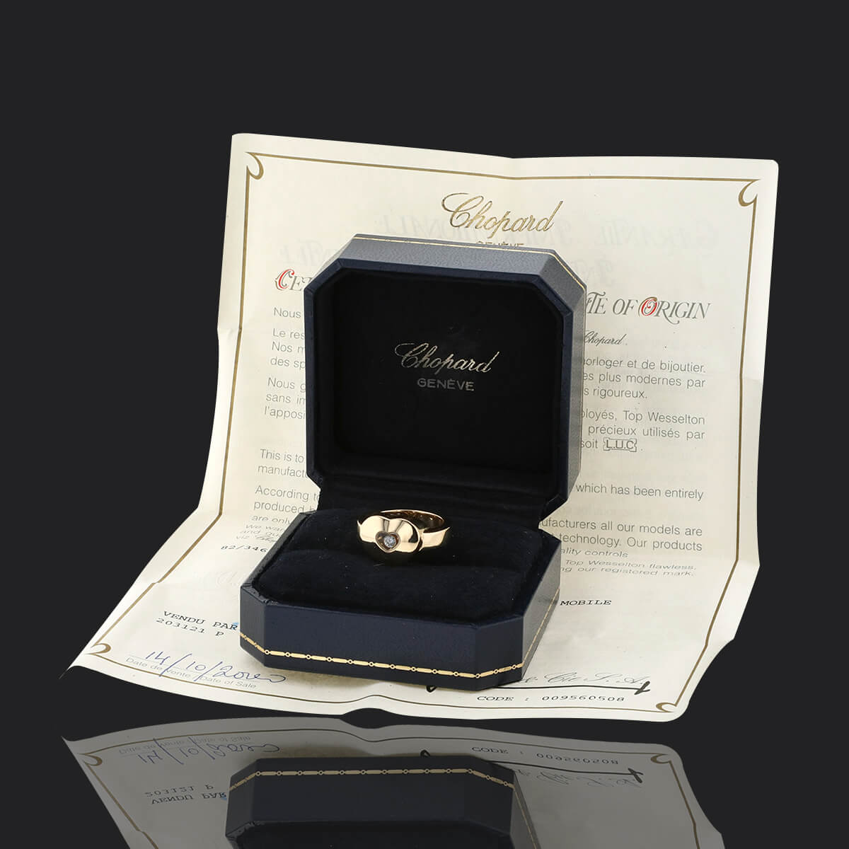 Boîte à Bague Chopard - Bleue, état Neuf Avec Défauts (bon état Général)