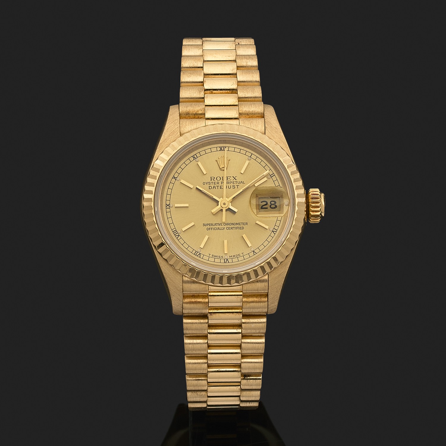rolex oyster perpetual date just gold